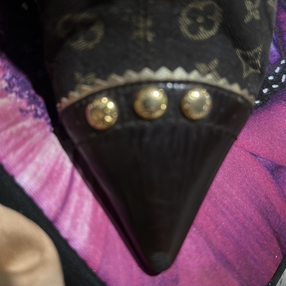 Louis Vuitton Monogram Brown Canvas and Leather Pointy toe booties sz 39 - Picture 5 of 11